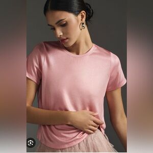 Anthropologie Porridge Shine Glam t shirt in Pink/Rose. BNWT